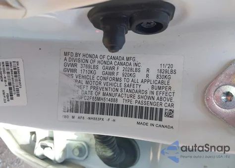2021 Honda Civic Lx from USA, damaged, VIN 2HGFC2F65MH514888